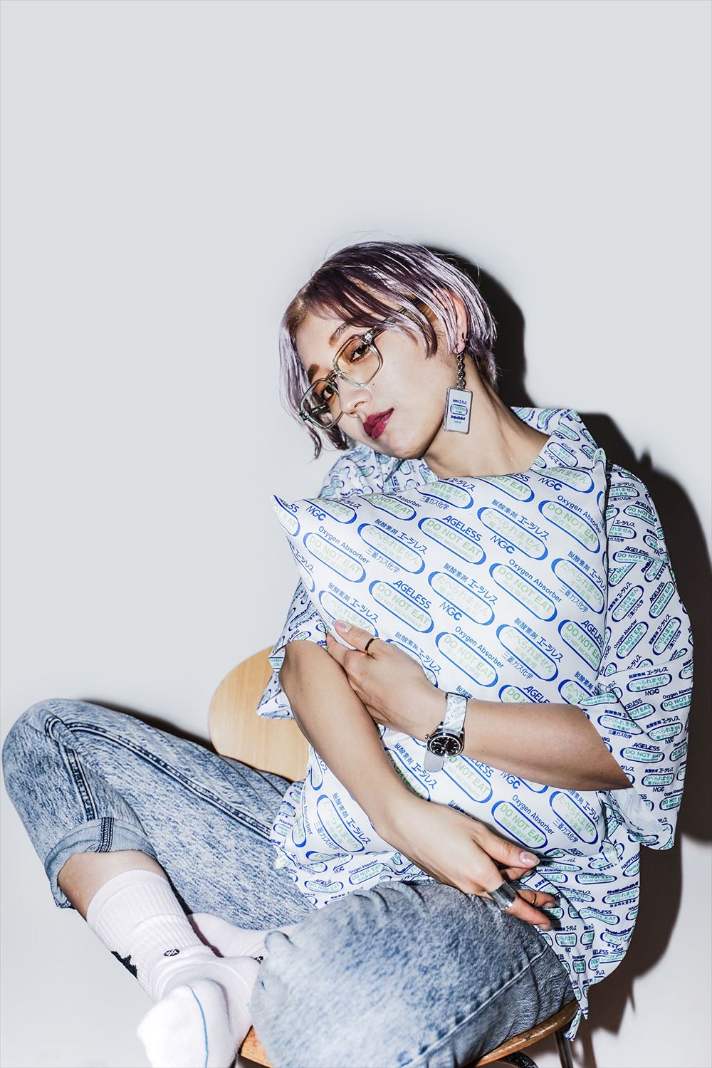 ハッピーエージレス 柄シャツ【デッドストックセール】